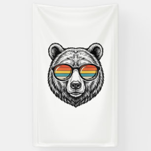 Vintage Bear Sunglasses Vector Graphic Design_1 Banner