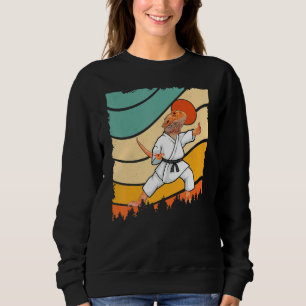 Vintage Bearded dragons doing Karate Samurai Ninja Sweatshirt