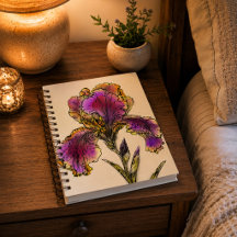 Vintage Bearded Iris Botanical Journal