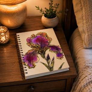 Vintage Bearded Iris Botanical Journal