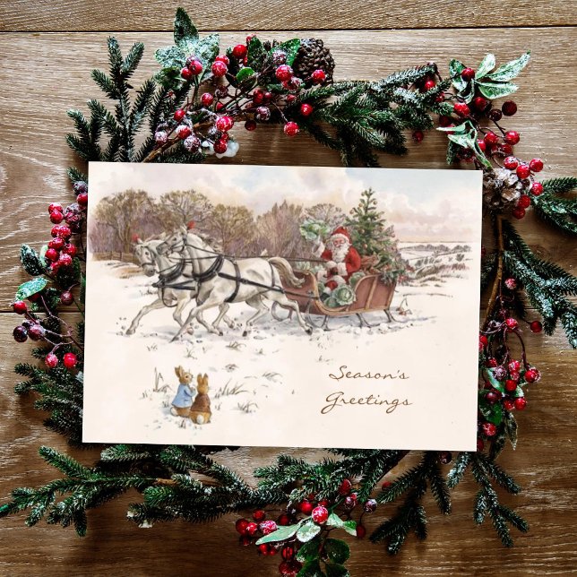 Vintage Beatrix Potter Christmas Greetings Holiday (Creator Uploaded)