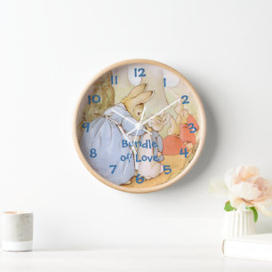 Vintage Beatrix Potter Nursery Wall Clock