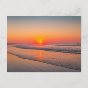 Vintage Beautiful Island Beach Sunset Postcard