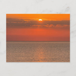 Vintage Beautiful Island Beach Sunset Postcard