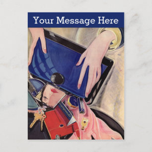 Vintage Beauty and Fashion Accessories Postcard