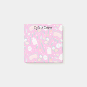Vintage Beauty Cosmetics Makeup Artist Personalize Post-it Notes
