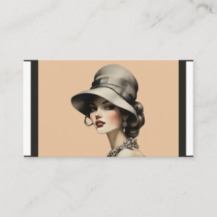 Vintage Beauty Hairstylist Salon Parlour Cosmetics Business Card