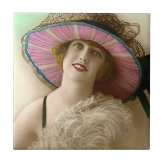 Vintage Beauty Image Tile