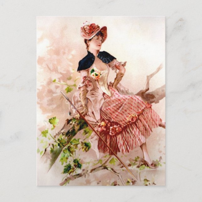 Vintage Beauty Postcard (Front)