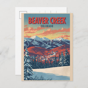 vintage Beaver Creek Colorado Ski Resort gifts Holiday Postcard