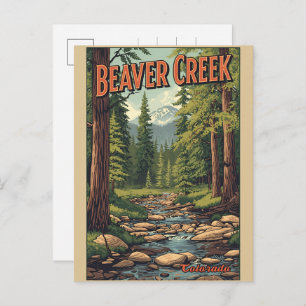 vintage Beaver Creek Colorado Ski Resort gifts Holiday Postcard