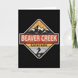 Vintage Beaver Creek Colorado Snow Mountain Skiing Card