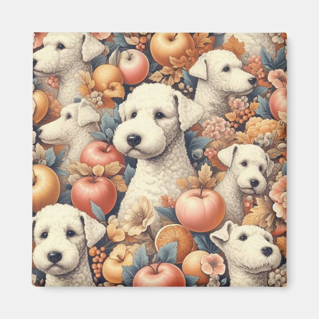 Vintage Bedlington Terrier Seamless  Magnet (Front)