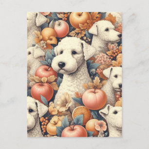 Vintage Bedlington Terrier Seamless  Postcard