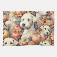 Vintage Bedlington Terrier Seamless