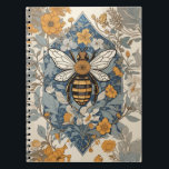 Vintage Bee and Wild Flowers Notebook<br><div class="desc">Nostalgic Notes: Vintage Bee and Wild Flowers Notebook. Capture your thoughts amidst the delicate charm of wildflowers and the vintage allure of a bee,  infusing your writing with a touch of elegance and nature's beauty.</div>