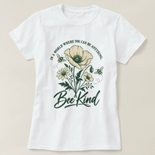 Vintage Bee and Wild Flowers T-Shirt