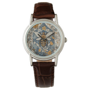 Vintage Bee and Wild Flowers Watch