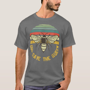 Vintage Bee Beekeeping God Save The Queen Gift T-Shirt