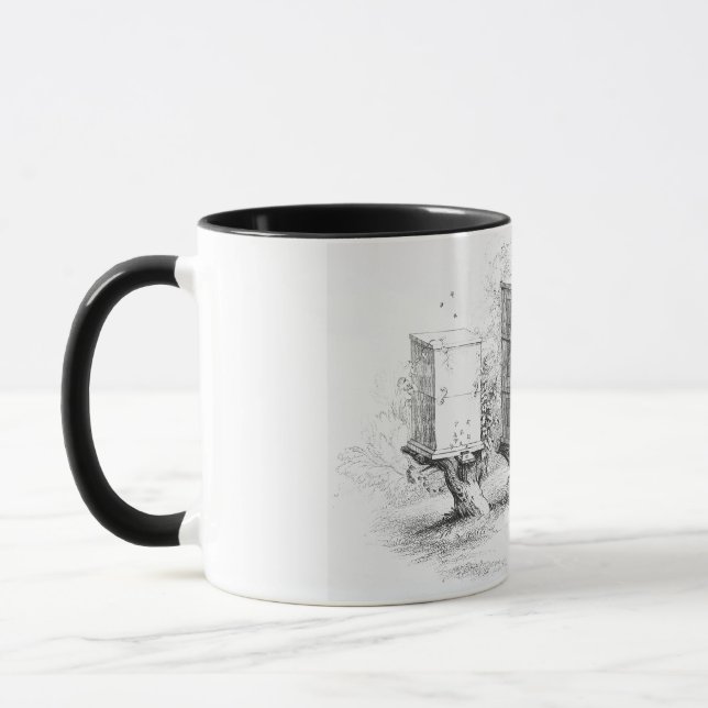 Vintage Bee Boxes Honey Mug (Left)