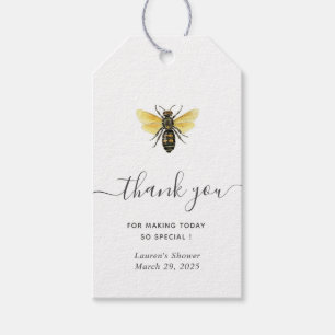 Vintage bee Bridal Shower Thank you Gift Tags