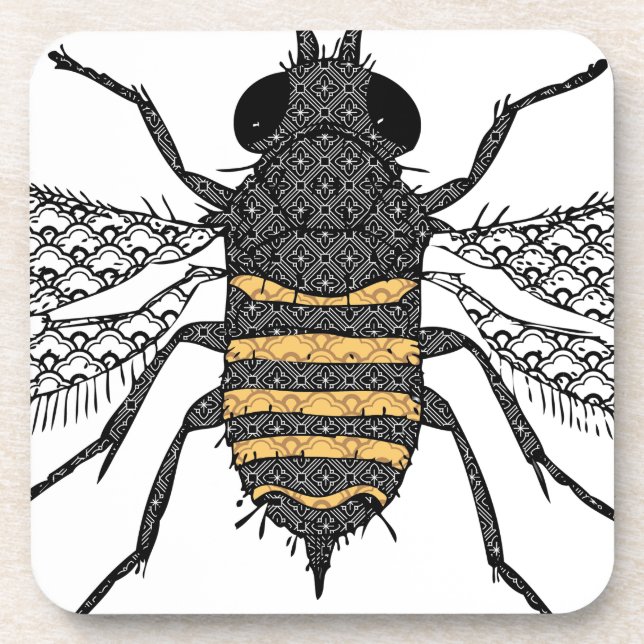 vintage bee coaster (Front)