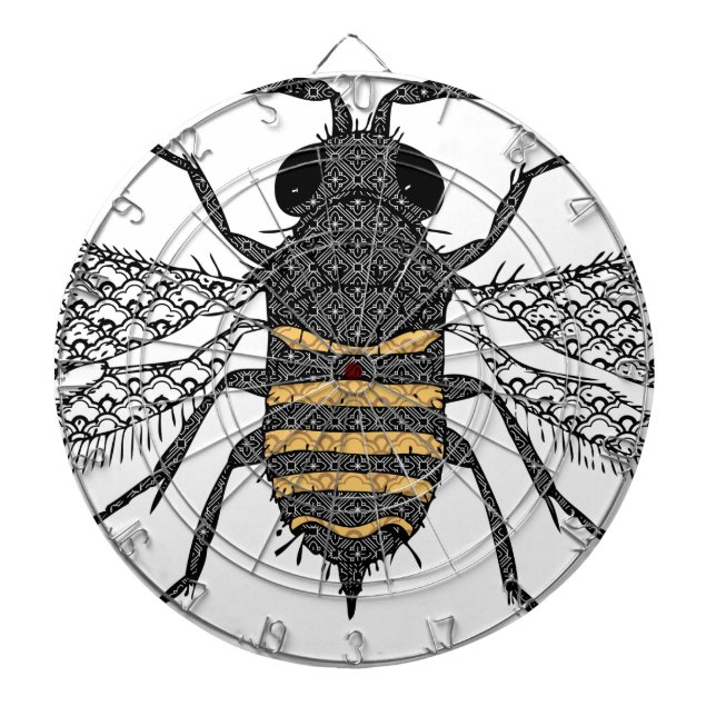 vintage bee dartboard (Front)