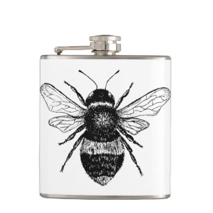 Vintage Bee Flask