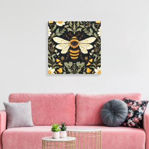 Vintage bee garden  canvas print