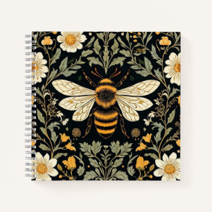 Vintage Bee Garden  Notebook