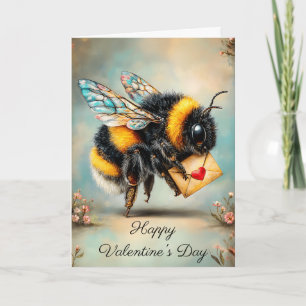 Vintage Bee Love Messenger Card