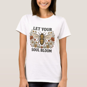 Vintage Bee Wild Flowers Soul Bloom T-Shirt