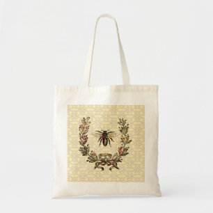Vintage Bee Wreath Tote Bag
