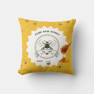 Vintage Beekeeper Honey Business Cushion