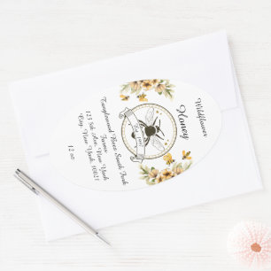 Vintage Beekeeper Honey Classic Oval Sticker