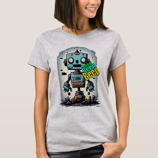 Vintage Beep Beep Beep Robot Classic T-shirt (Front)