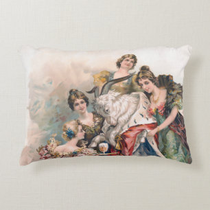 Vintage Beer Advertisement  Poster  Decorative Cushion