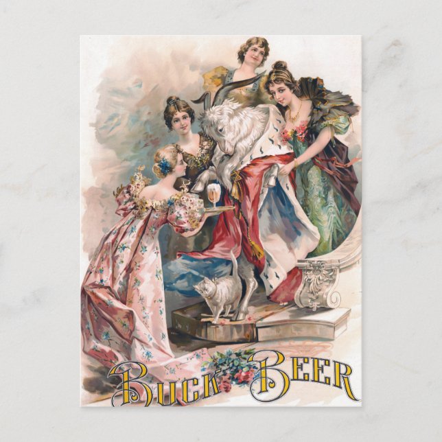 Vintage Beer Advertisement  Poster  Postcard (Front)