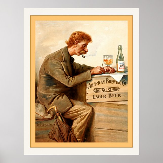 Vintage Beer Advertising Poster (Front)