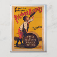Vintage beer advertising poster Grande brasserie