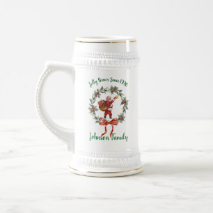 Vintage Beer Drinking Santa Claus Beer Stein
