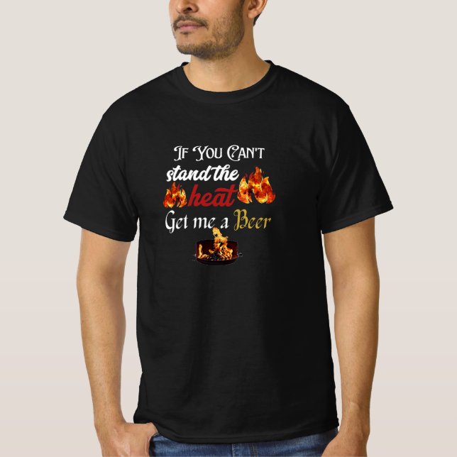 Vintage Beer  Grill Chicken T-Shirt (Front)