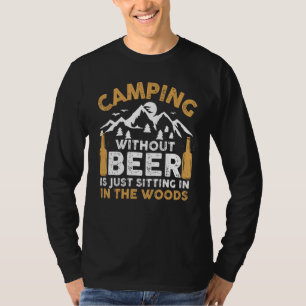 Vintage Beer Lover Camping T-Shirt