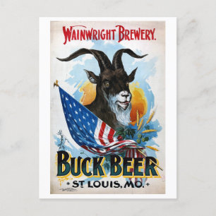 Vintage Beer Poster Postcard
