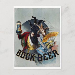Vintage Beer poster Postcard