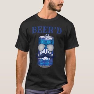 Vintage Beer'd Beard Men Beer Drinker T-Shirt
