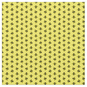 Vintage Bees Antique Art CUSTOM BACKGROUND COLOR Fabric