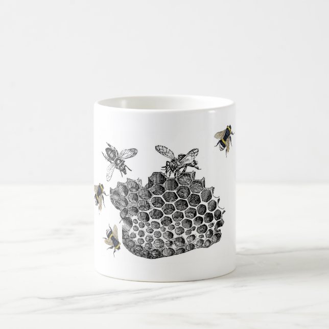 Vintage Bees Coffee Mug (Center)