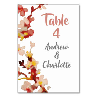 Vintage Begonia table number