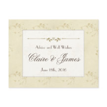 Vintage Beige Floral Wedding Advice